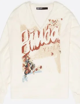 Sudadera de mujer con escote en pico - Bimba y Lola - FashionsVida
