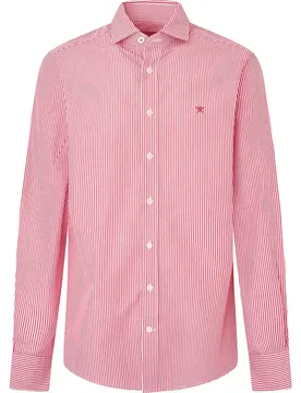 Chemise à Manches Longues Essential Bengal Stretch Wht / Burgundy L