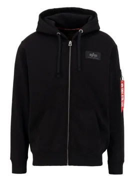 Industries Back Print Zip Hoodie Black S Herren - ALPHA - FashionsVida
