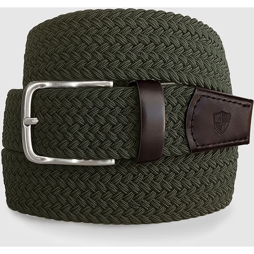 Cinturón trenzado elástico marrón - Leyva - FashionsVida