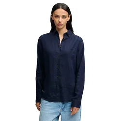 Camicia A Maniche Lunghe Premium Linen Bd Slim Richest Navy L
