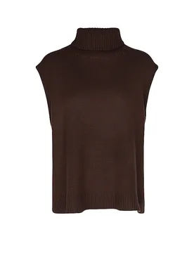 Pullunder en cachemire marron S - Davida - FashionsVida