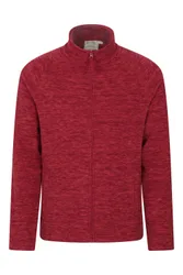 Snowdon II Mens Full-Zip Fleece Jacket - Dark Red - Dark Red - Size: XXS