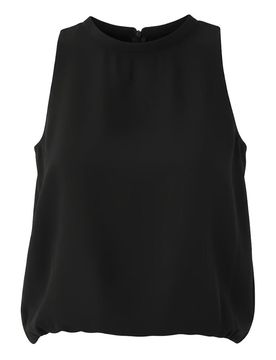Eleh Top nero con zip sul retro