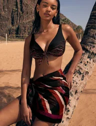 Beach MyWear Pareo Beach Cover Up Sarong Dark Brown female