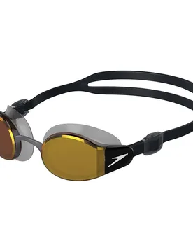Mariner Pro Mirror Swimming Goggles Black / Clear / Fire Gold One Size Men,Women - Speedo - FashionsVida