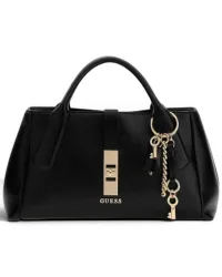 Borsa Brooke High Society Satchel Donna Nero in Materiale Sintetico con Charm e Logo