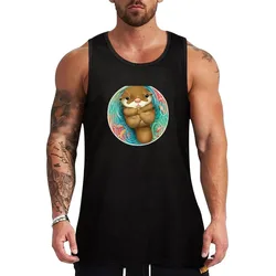 Little Otter Tank Top Basic Sleeveless Casual Tee Solid Lightweight Top
