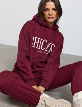 Pantaloni jogger da training con stampa CHICAGO - maroon