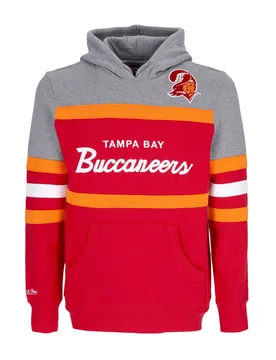 Felpa Cappuccio Uomo Nfl Headcoach Hoodie Tambuc Scarlet - Mitchell & Ness - FashionsVida