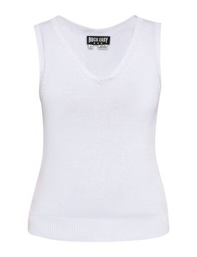 ROCKEASY Top de punto blanco