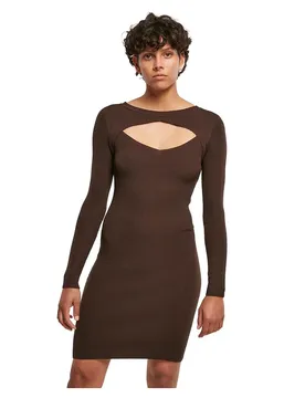 Vestito A Maniche Lunghe Cut Brown M