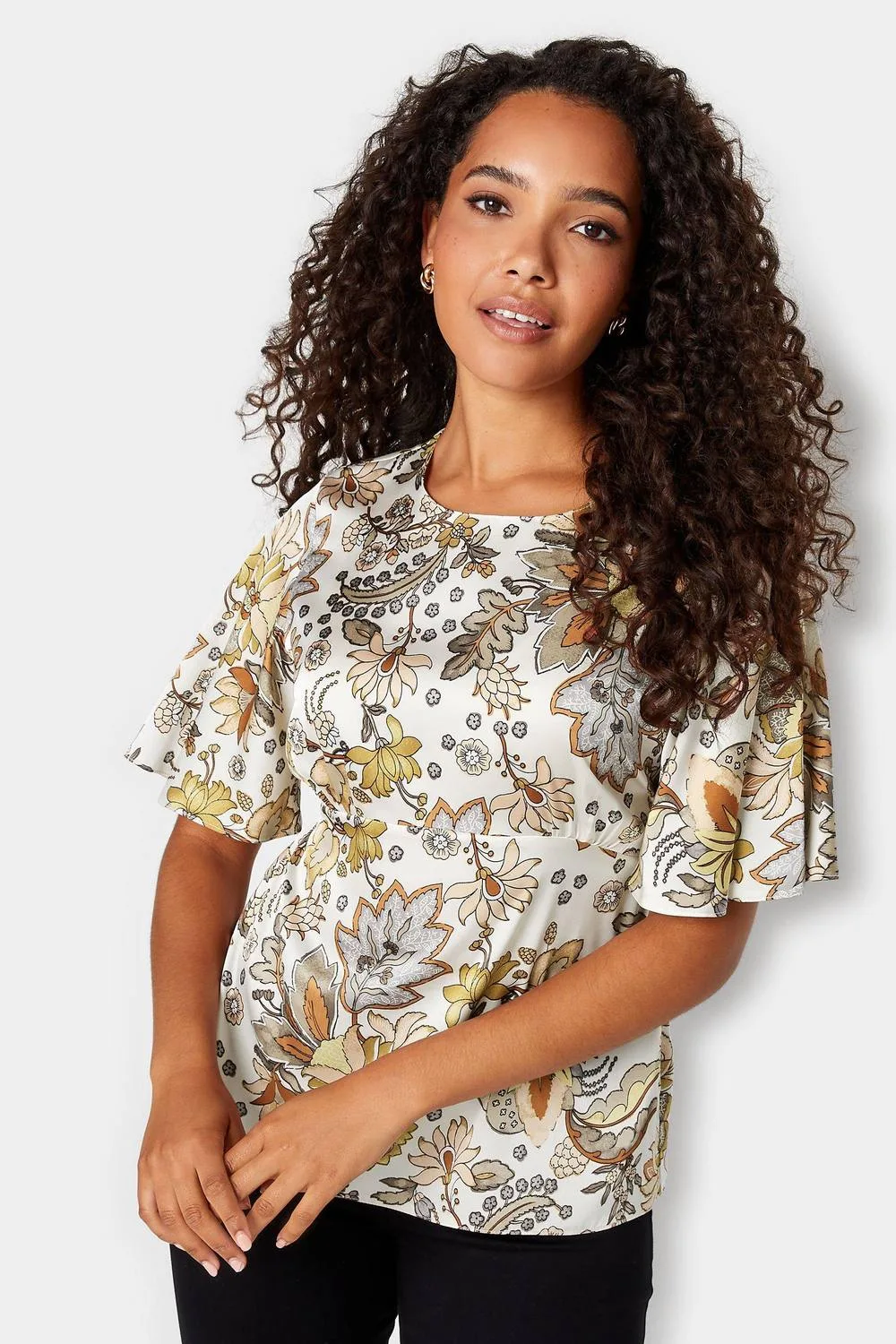 Women's Tie Back Blouse in White Size: 10 - White - Size: 10 - M&Co - FashionsVida