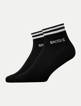 Retro Sneaker Sock - Unisex Schwarz 43-46