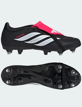 Scarpe da calcio PREDATOR LEAGUE Fold-Over Tongue Soft Ground 39 1/3 Core Black / Cloud White / Lucid Red - Adidas - FashionsVida