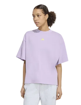 Stripes Studio T-shirt Damen T-Shirts - Lila - Größe 42 - Baumwoll-Jersey Purple 42 - Adidas - FashionsVida