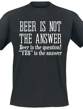 T-Shirt - Beer Is The Question! - M bis XXL - für Männer - Größe XXL - schwarz - Männer - male - Alkohol & Party - FashionsVida