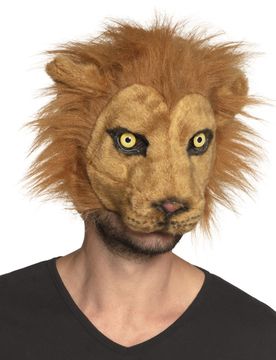 Löwen-Maske Tier-Maske Karneval braun