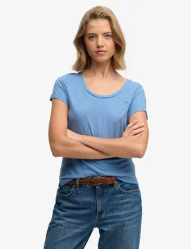 Superdry Damen Studios T-shirt mit Schmaler Passform Blue - Größe: 34 - 29.99 - FashionsVida