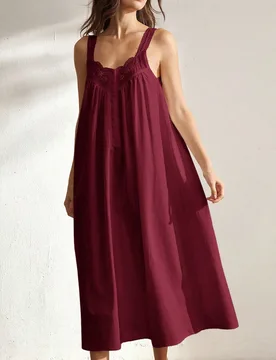 Vestido casual sin mangas de unicolor para mujer - Shein - FashionsVida