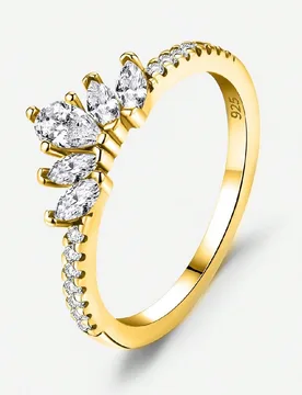 Pieza Anillo exquisito de circonita, plata de ley 925, elegante minimalista, anillo para mujer, regalo de joyería fina para el Día de la Madre - Shein - FashionsVida