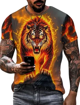 New American Aesthetic Men's 3D Printed Short-Sleeve T-Shirt - Loose Fit Casual Top - Aliexpress - FashionsVida