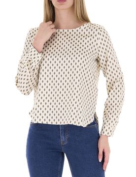 Blusa in satin AVORIO 46