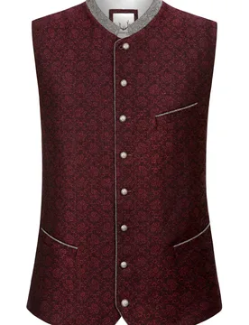 Trachtenweste Marino (bordeaux, Gr. 44) von Classics für Herren, Oberteile, 75% Polyamid, 15% Viskose, 10% Wolle - Stockerpoint - FashionsVida