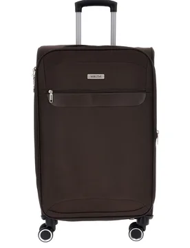 Valigia trolley media marrone morbida DH SOFT M - MRZM - FashionsVida