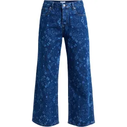 Vaquero de corte ancho de mujer Boogie Night Mid Ocean Blue