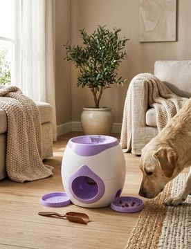Ciotola educativa - dosatore di cibo per cani e gatti - viola