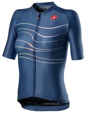 Maglia A Maniche Corte Aero Pro Agata Blue - Castelli - FashionsVida