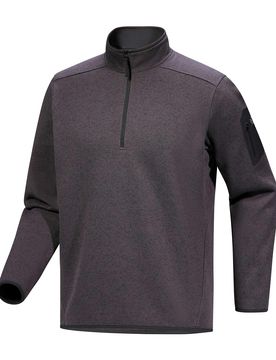 Warmer Halb-Zipper Fleece Covert 1/2 Zip M Black Heather II für Herren Größe S Grau