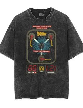 G Blockbuster Back to the Future Sports Car Racing Movie Old Washed Short Sleeves - Aliexpress - FashionsVida