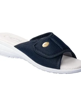 Damen-Pantolette „La Spezia“ 36 blau - MODERNE HAUSFRAU - FashionsVida
