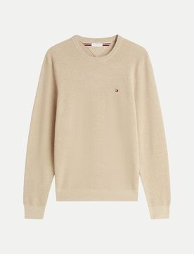 Pullover aus Strukturstrick Beige S