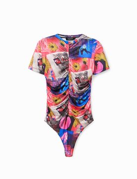 Body froncé collage, Polyester, XS
