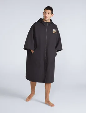 Misty Mens Fleece Lined Changing Robe - Black - Animal - FashionsVida