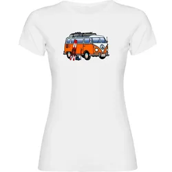 T-shirt à Manches Courtes Hippie Van Ski White S
