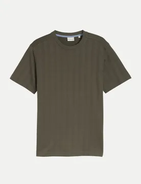 Strukturiertes T-Shirt Braun XXL - Tom Tailor Casual - FashionsVida