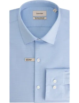 Camisa de hombre de vestir slim con cuello stretch y microestampado - Calvin Klein - FashionsVida