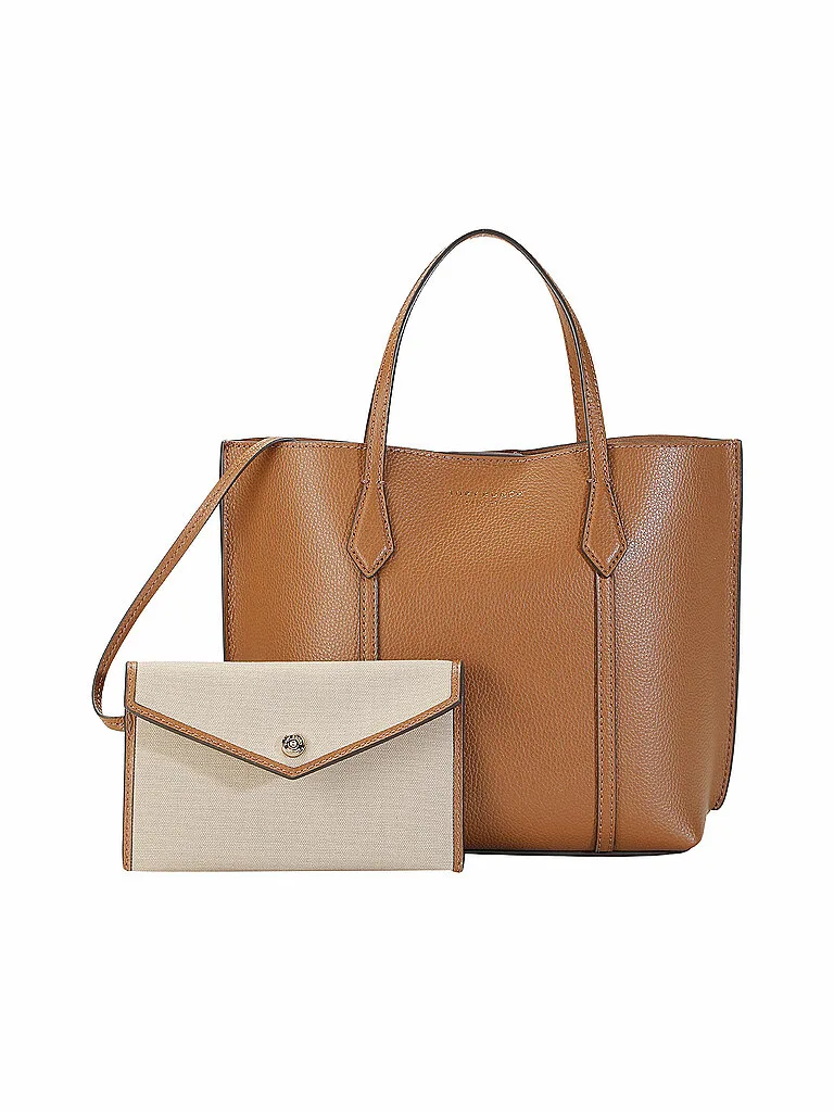 Borsa in pelle - Shopper PERRY SMALL TOTE marrone - Tory burch - FashionsVida