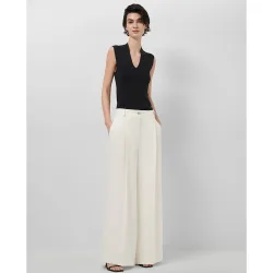Pantalón de mujer ancho con pinzas