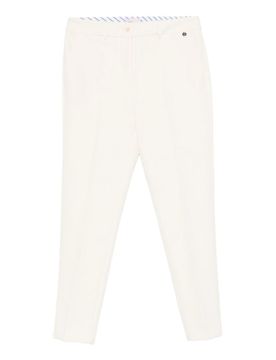 Pantaloni a sigaretta color panna chiaro