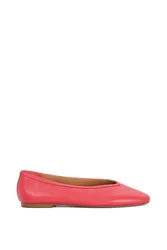 Hetta' Leather Ballet Pumps - Pink - Size: 7