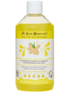 Shampoing Pour Chien Au Gingembre Et Au Sureau Pour Peaux Sensibles 500ml 500ml