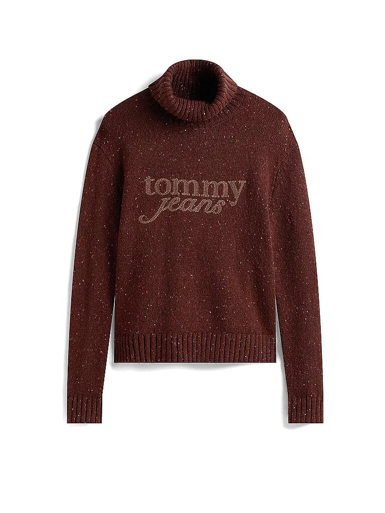 Rollkragenpullover braun L damen - TOMMY JEANS - FashionsVida