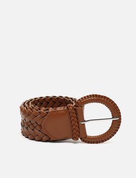 Dela wide belt with round buckle ED