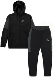 Air Mens Fleece Tracksuit Full Set In Black - Size Small