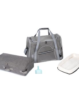 Tier-Transportbox inklusive Toilette grau